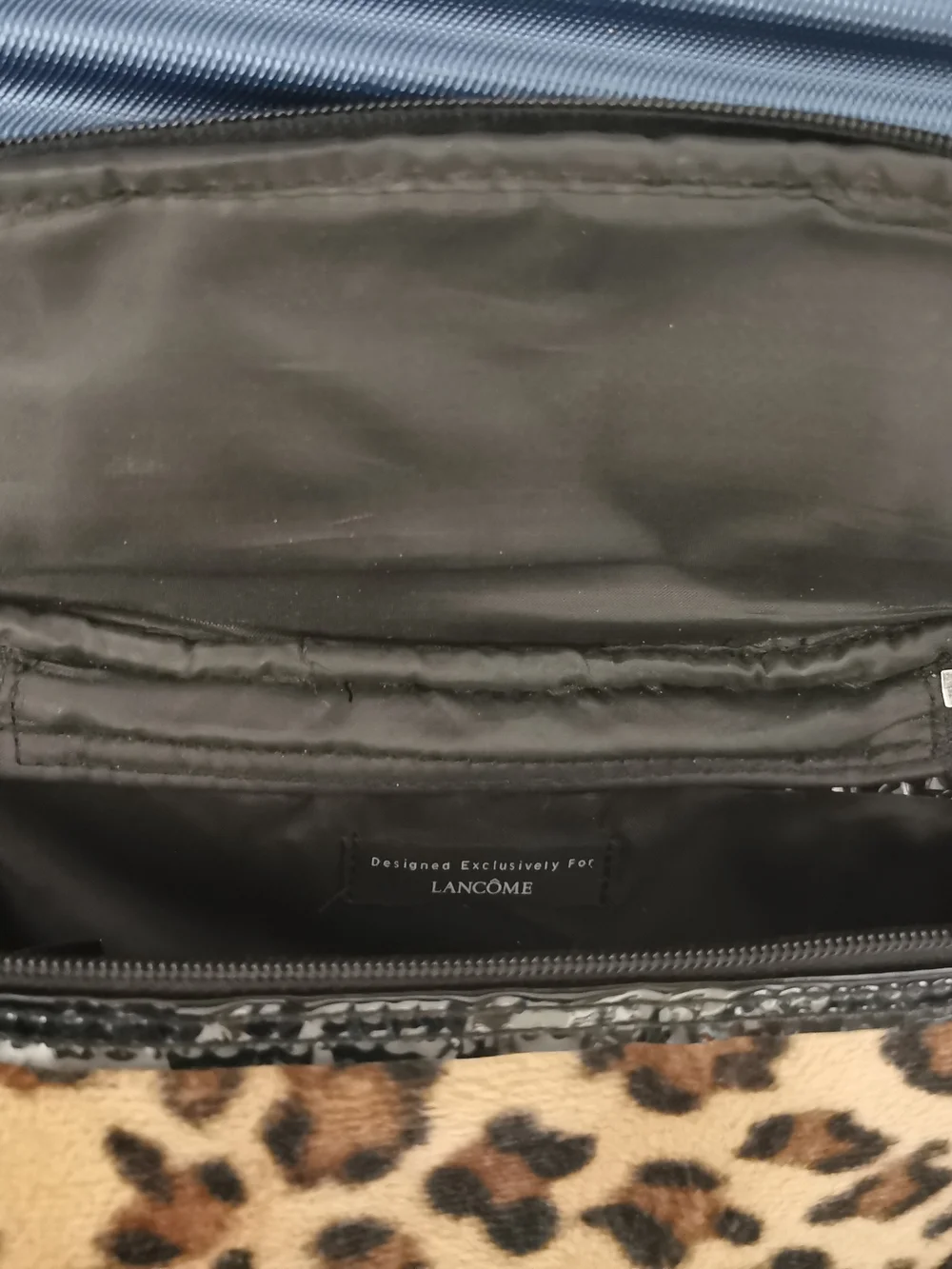 Leopard Print Faux Fur Zip Pouch